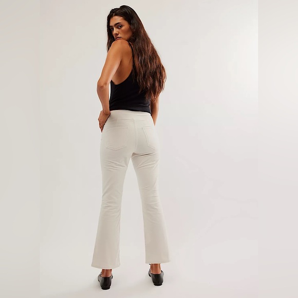 NEW Free People In My Feelings Velvet Crop Slim Flare Pants - Picture 14 of 15
